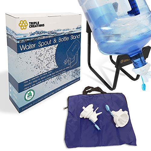 5 Gallon Water Jug Dispenser + Zipper Bag + 2 Spouts BPA FREE 55 mm