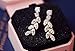 Sweep up CZ Crystal Ear Vine Wrap Pin Ear Cuffs Climbers Hook Earrings (gold-plated-base)