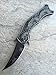 Dark Side Blades Knife Stone Wash Titanium Fantasy Dragon Knife- Stone Wash