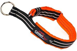 ComfortFlex Martingale Dog Collar - 1.5" Wide, Reflective, Adjustable, Fully Padded Nylon, Gentle Control, Escape-Proof, Limited Slip Design, Made in The USA, Medium, Hunter Orange