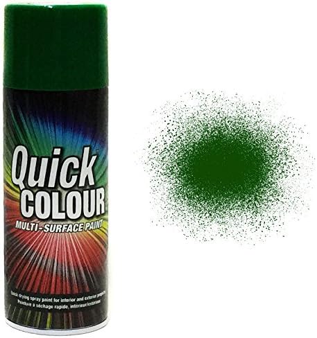 Quick Colour Rust-Oleum Multi-Purpose Aerosol Spray Paint 400ml Oxford Green Gloss (1 Pack)