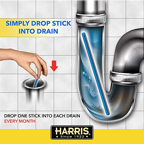 Harris Drain Clean Sticks, Drain Clog Remover and Odor Eliminator for