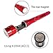 BOGZON Multipurpose Illuminated & Magnetic Pickup/Electric Torch - Metal Flexible Conduit LED Flashlight, Powered By 4 LR44 Button Cells, Red