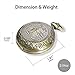 Leabertee Retro Compass Waterproof and Shakeproof for Outdoors Hiking Camping and Gifts (Champagne)