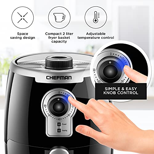 Chefman Small Compact Air Fryer Healthy Cooking, 2 Qt Nonstick, User