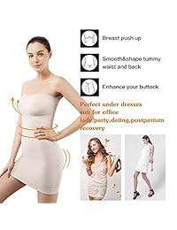 MD - Vestido moldeador sin tirantes para mujer