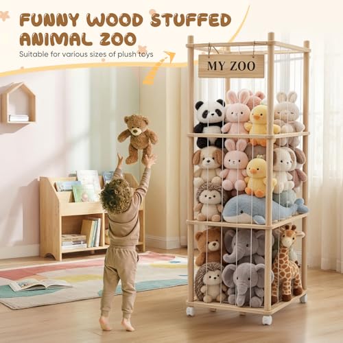 Wooden Pet Storage Box with 360° Wheels 135 x 40 x 40 cm Large Capacity for Playroom, Children's Room, Bedroom