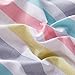 100% Soft Cotton Fitted Sheet Queen Size Deep Pocket Colorful Striped Gingham Wrinkle Free,1 Piece Cooling Bed Sheet Comfortable Kids Bedding Collection Queen Bed Sheet,Rainbow Sheet