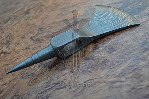 Handmade Damascus Steel AXE Hatchet Head Knife vk1500 - Thumbnail 2