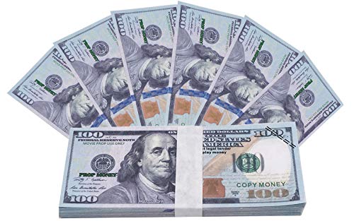 Movie Prop Money Full Print 2 Sided, Play Money One Stack 100 pcs 100