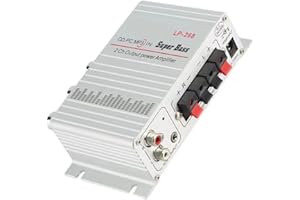 Jalzdieod FM Radio& MP3 Compatible 40W 12V Mini Hi-Fi Stereo Amplifier Amp- Suitable for Car, Motorcycle Boat, Home