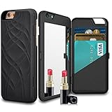 GBSELL Flip Mirror Hard Cases Wallet Card Holder Stand Cover For iPhone 6 Plus/6s Plus (Black)
