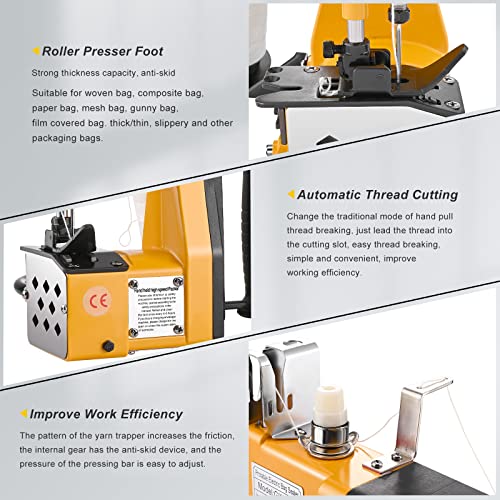 Kotsy 220 V Sewing Machine for Bags 2 Seconds/Bag, Sewing Machine for Bags/Fabric/Rice/Paper/Plastic Bags for Sewing Bags