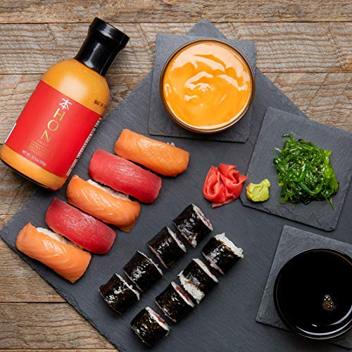 Spicy Mayo Flavored Japanese Mayonnaise with Sriracha Aioli, Sushi