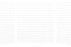 Transolid SWK603672-21 SaraMar 36-in X 60-in X 72-in Glue 3-Piece Shower Wall Kit, White