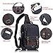 Leaper Retro Crossbody Bag Sling Bag Canvas Messenger Bag for Men Women Shoulder Bag Crossbody Handbags Satchel Khaki, M
