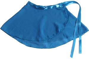 GUCABE Girls Ballerina Sheer Wrap Ballet Tutu Dress Child Dance Skate Over Scarf Dancewear with Tie Waist Chiffon Dance Skirts