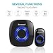 Tenswall Wireless Doorbell Kit with LED Indicator 52 Chimes Door bell, 4 Levels of Volume, Operating at 1000ft Range, 1 Push Button Transmitter and 1 Plug-in, No Batteries Required Receiver Black