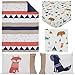 CARTERS Aztec 4 Piece Toddler Bedding Set, Navy, Cream, Orange, Beige