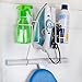 Home Intuition Over The Door Wall Mountable Iron Board Holder with Spray Bottle Storage, White, Large