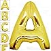 AFTERLOON® 42 inch Giant Jumbo Helium Foil Mylar Alphabet Balloons for Graduation Anniversary Celebration Bridal Shower Wedding Birthday Party Decorations, Premium Quality, Glossy Gold, Letter A
