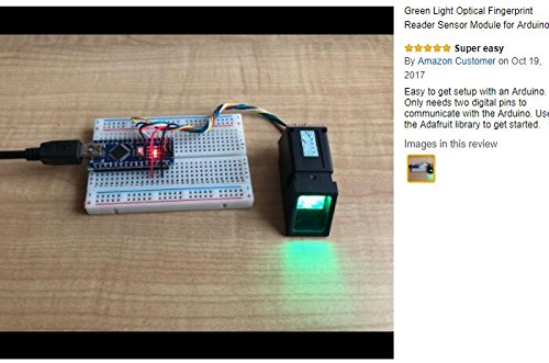Green Light Optical Fingerprint Reader Sensor Module for Arduino Mega2560 UNO R3 DIYmall - Thumbnail 5