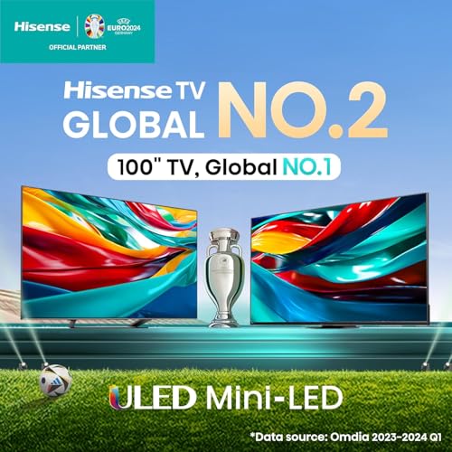 Hisense 55-Inch Class U8 Series Mini-LED ULED 4K UHD Google Smart TV (55U8K) - QLED, 480 Motion Rate, 144Hz Game Mode Pro, Dolby Vision IQ, HDMI 2.1, Alexa Compatibility, 2.1.2 Multi-Channel Audio