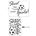 DNVEN Kids Sports Learning Removable Wall Stickers Decals DIY Boys Room Decor Murals Shoot for Your Goals Soccer Football Quotes Motivational Lettering Vinyl Wall Arts Decals 32 inches x 24 inches
