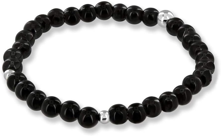 Believe London Hematite Magnetic Therapy Bracelet with Jewelry Bag & Meaning Card | Strong Elastic | Precious Natural Stones Healing