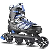 Hikole Inline Skates for Adult Youth, Adjustable Men Rollerblades 2 Size Roller Skates for Men Women, Youth Roller Blades Fitness Breathable, Inline Hockey Skates for Beginner Intermediate