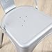 BELLEZE 2pc Modern Style Dining Chairs w/Back Stackable Chairs, Silver