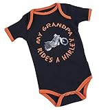 Harley Davidson My Grandpa Rides A Harley Baby Boys Black Onesie