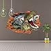 Home Decor Wall Sticker 3D Dinosaur Removable Room Decor Wall Decal Dinosaur for Kids Boys Girls,19.6 X 27.5 Inch