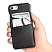 iPhone 8 Wallet Case, iPhone 7 Leather Card Case - SOWOKO Ultra Slim Faux Leather Credit Card Slots ID Holder Shockproof Protective Cover for Apple iPhone 8 (2017) / iPhone 7 (2016) - Black