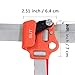 NewDoar Left Foot Ascender Riser Rock Climbing Tree Arborist Mountaineering Rappelling Quick Step Equipment CE Certified Climbing Device for 8~13MM Rope(Left Orange)