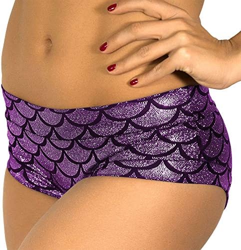 JFEELE Mermaid Shorts Women's Fish Scale Shorts