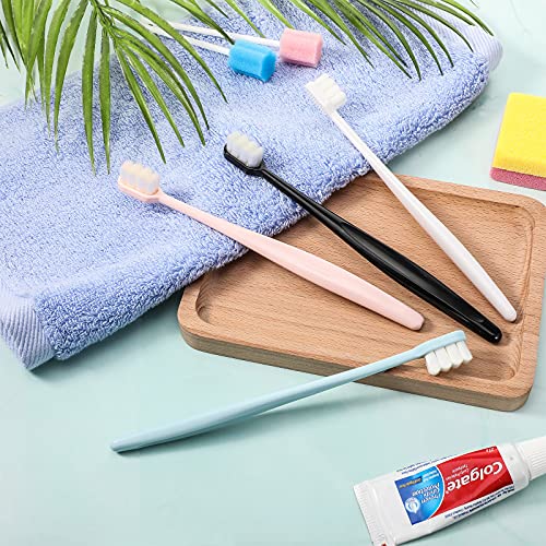 4 Pieces MicroNano Manual Toothbrush for Sensitive Teeth, Extra Soft