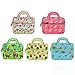Evecase 7-8 inch Kid Tablet Sleeve, Cute Dinosaurs Themed Neoprene Carrying Sleeve Case Bag for 7-8 inch Kid Tablets (Blue & Green Trim, with Dual Handle and Accessory Pocket)