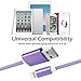 KidKer 4 Pack Lightning iPhone Charger Cables 3ft 3ft 6ft 10ft USB Chagring Certified Nylon Braided Cord Short for iPhone 7 Plus 6S 6 5 5S 5C SE iPad Pro Air Mini 2 3 4 iPod Touch (Purple ( 4 Pack ))