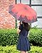 Automatic Travel Umbrella, Oak Leaf Auto Open/close Foldable Rain Umbrella, Red Flower - Waterproof, Windproof, Compact for Easy Carrying Totes -Durability Tested 5000 Times
