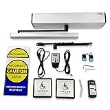 Olideauto DSW120 AC110V Low Energy ADA Automatic Swing Door Operator+2pcs Wireless Handicapped Push Switches