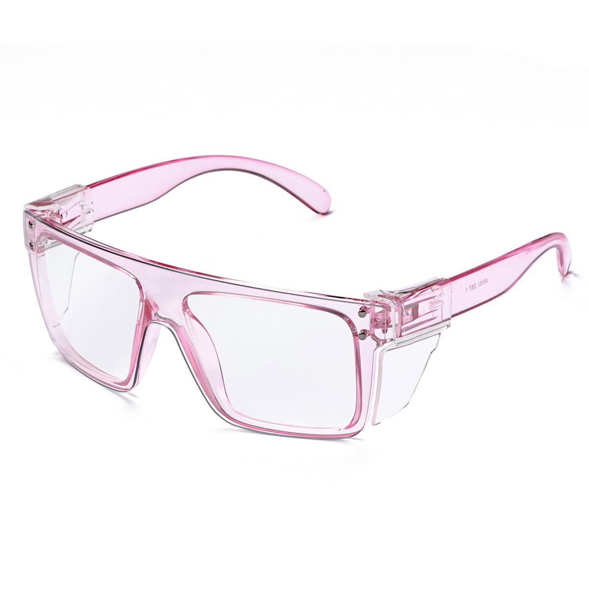 Photo 1 of BINGKING ANSI Z87 UV400 Transition Photochromic Pink Safety Glases sunglasses for women (Clear pink (clear shield))