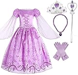 Girls Rapunzel Deluxe Princess Dress Costume (5-6)