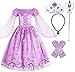 Romy's Collection Girls Rapunzel Deluxe Princess Dress Costume (5-6)