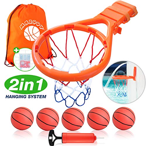 Bath Toy Basketball Hoop for Kids + 5 Upgraded Balls - Bathtub Basketball Hoop for Boys & Girls - Indoor Fun Games & Improve Motor Skills - 2IN1 Hanging System - B0NUS Bath Toy Organizer - GREAT GlFT - Thumbnail 7