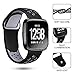 Lintelek Silicone Replacement Bands Compatible with Fitbit Versa, Eco-Friendly Wristband,Breathable Soft Bands, Washable Straps for 5.5-8.7 Inches Wrist, Quick Drying (Small, Black Grey)