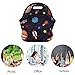 Violet Mist Women's Reusable Neoprene Lunch Bag, Space Rocket, Unisex, 11.4