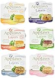 Applaws Grain Free Layers in Aspic Canned Cat Food 6 Flavor Variety Bundle, 2.47 Ounces Each (12 Cans Total)
