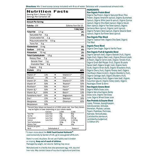 image for Garden of Life Meal Replacement Lightly Sweet Powder, 28 Servings, Org