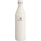Stanley All Day Slim Bottle 20 oz | Twist On Lid with Leakproof Seal | Slim Design for Travel & Gym | Insulated Stainless Steel | BPA-Free | Cream